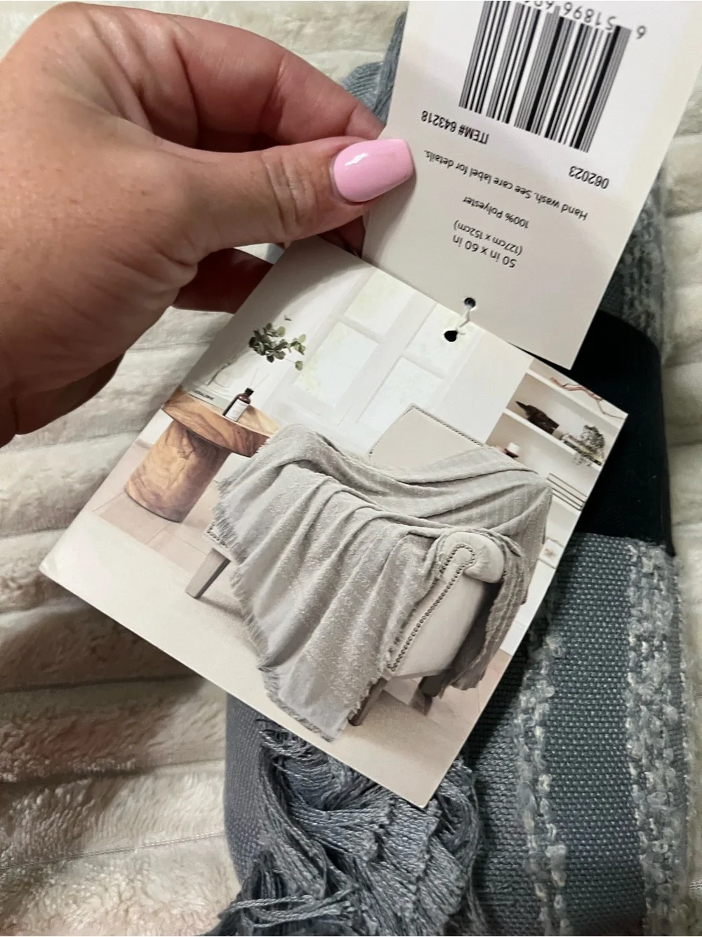 Pin Stripe Throw Blanket - Gray